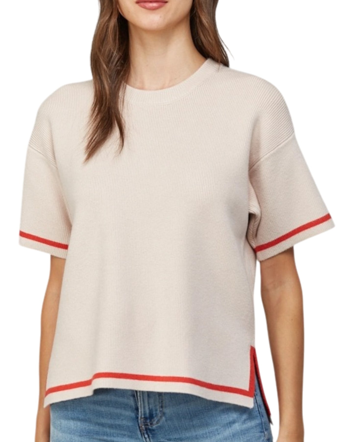 Redline Beige Short Sleeve Top