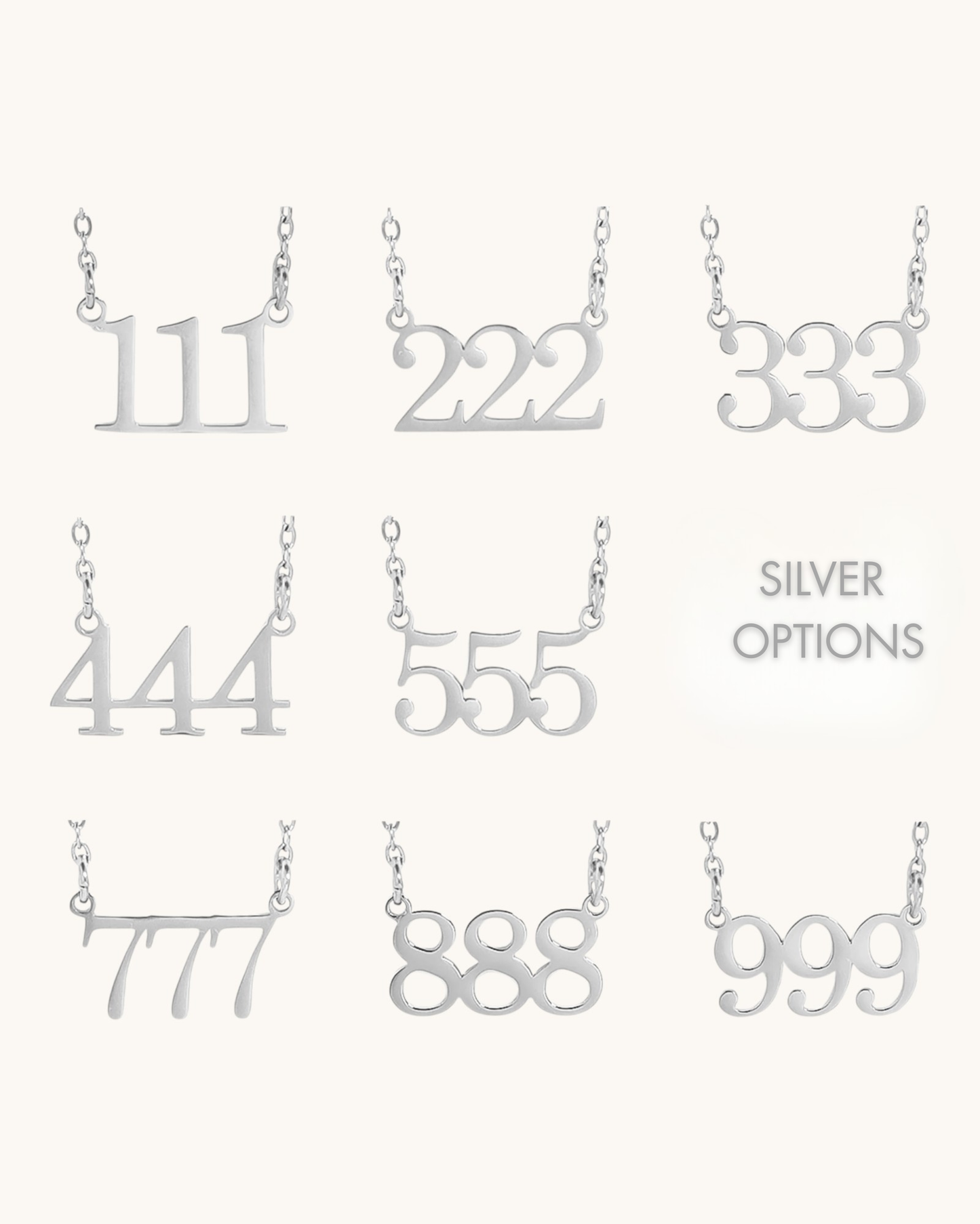 Divine Angel Numbers Necklace (Gold or Silver)