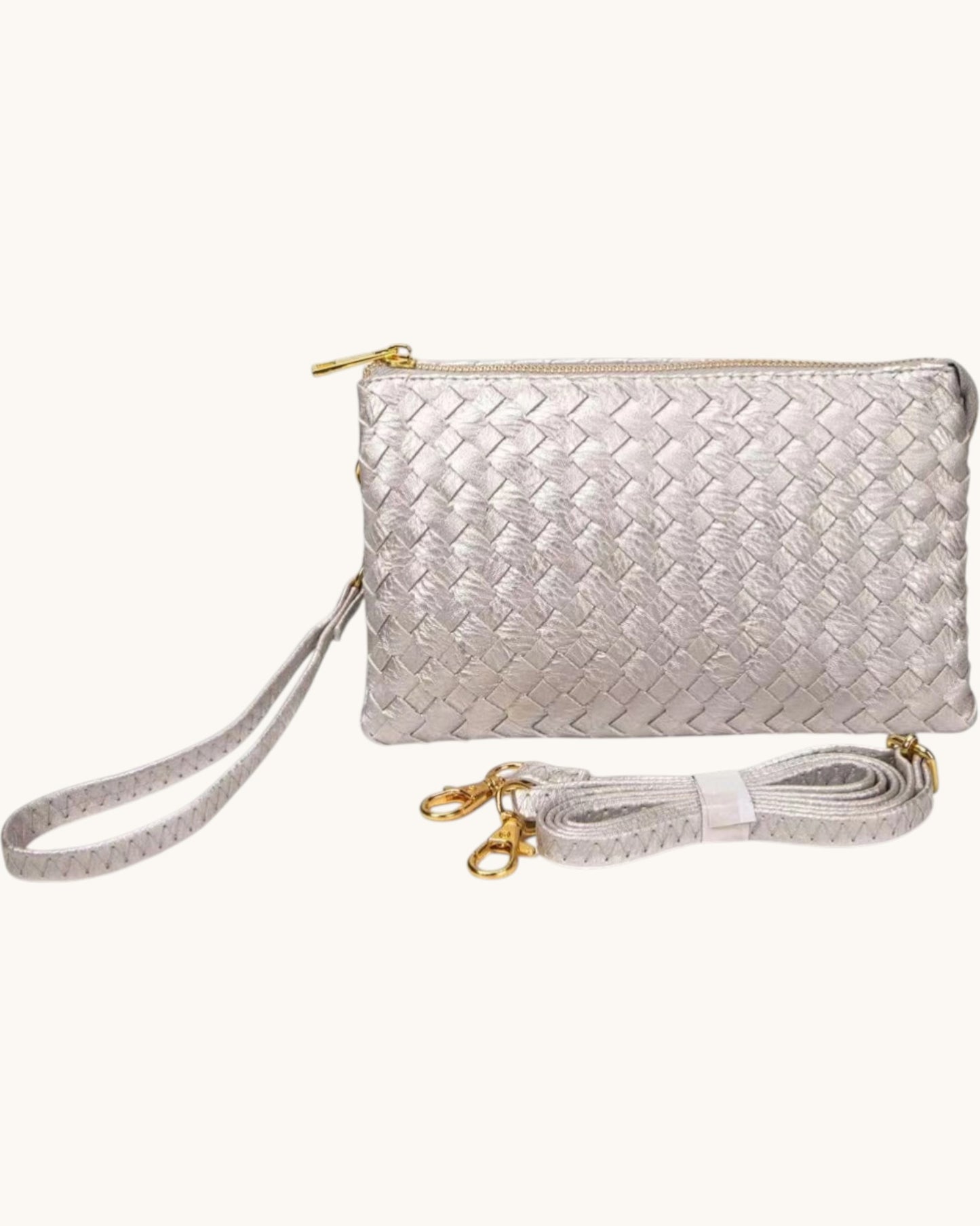 The Metro Trio Woven Crossbody Bag (Multiple Colors)