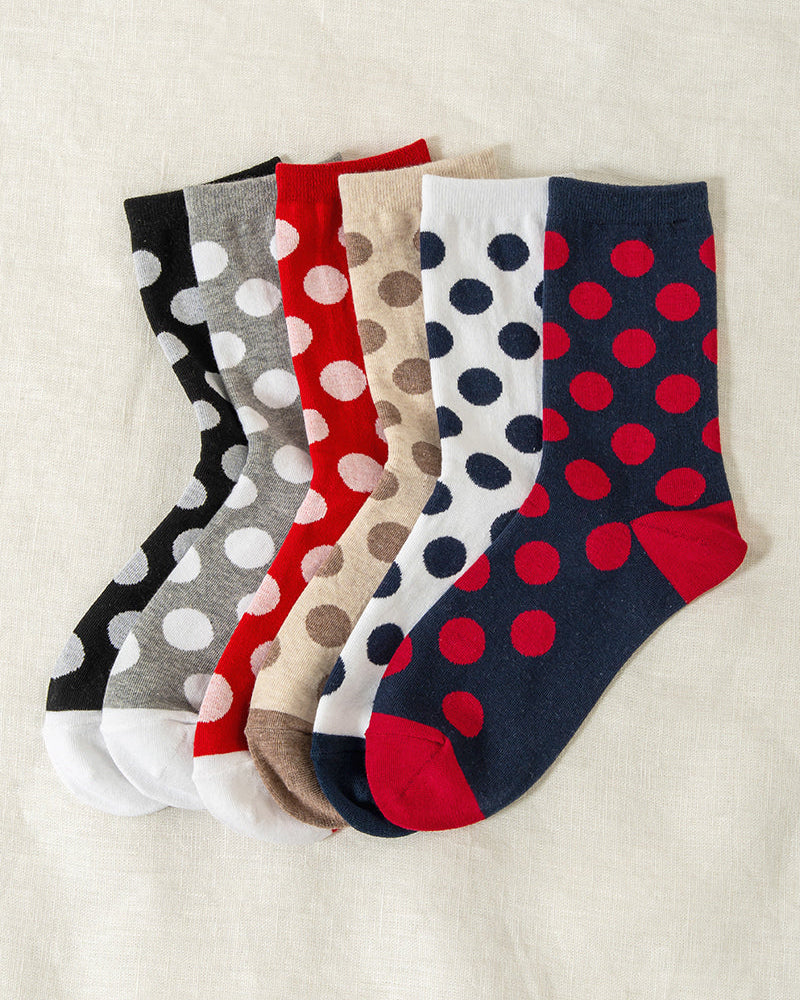 Polka Dot Socks in Multiple Colors