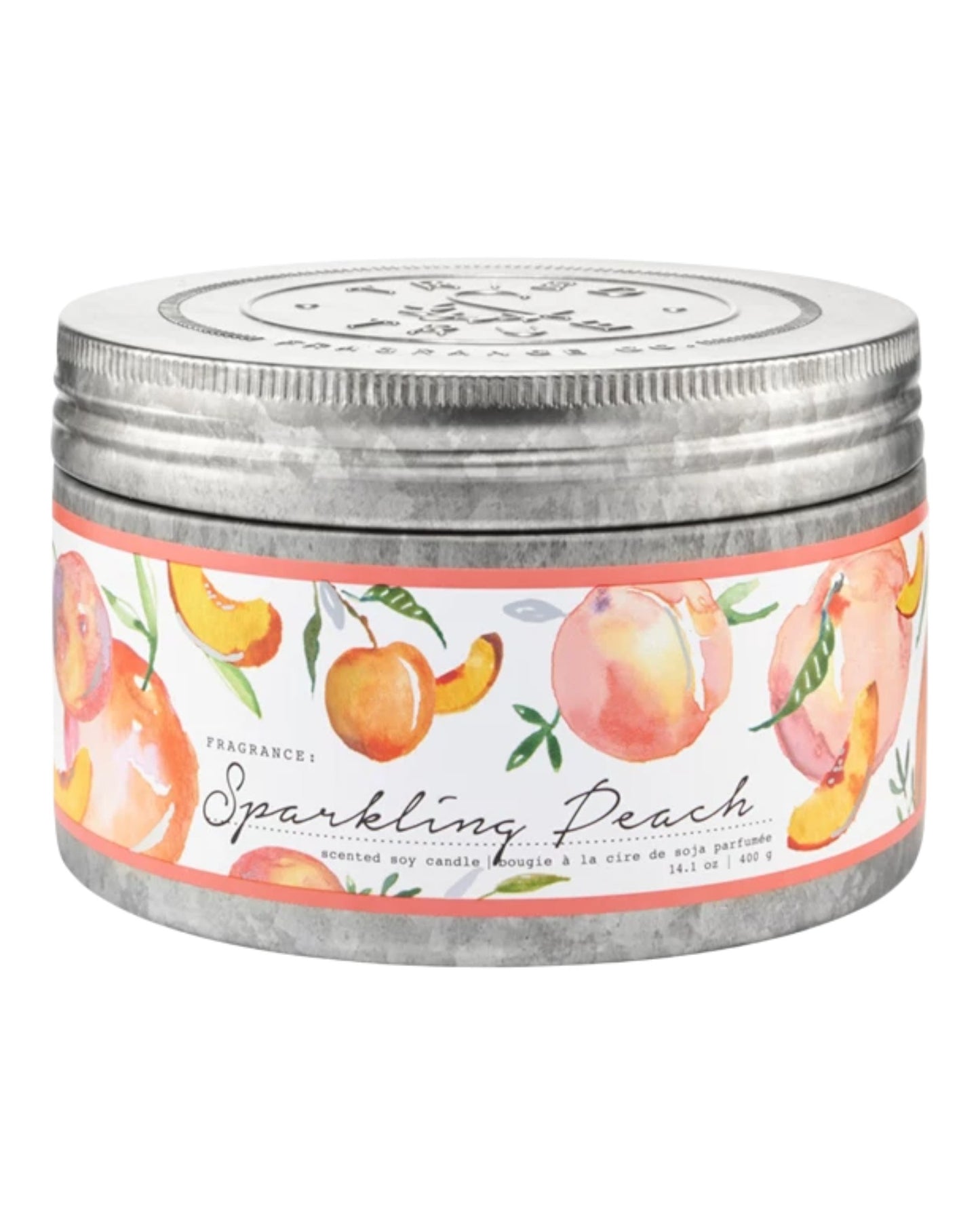 Sparkling Peach Large 14oz Soy Candle