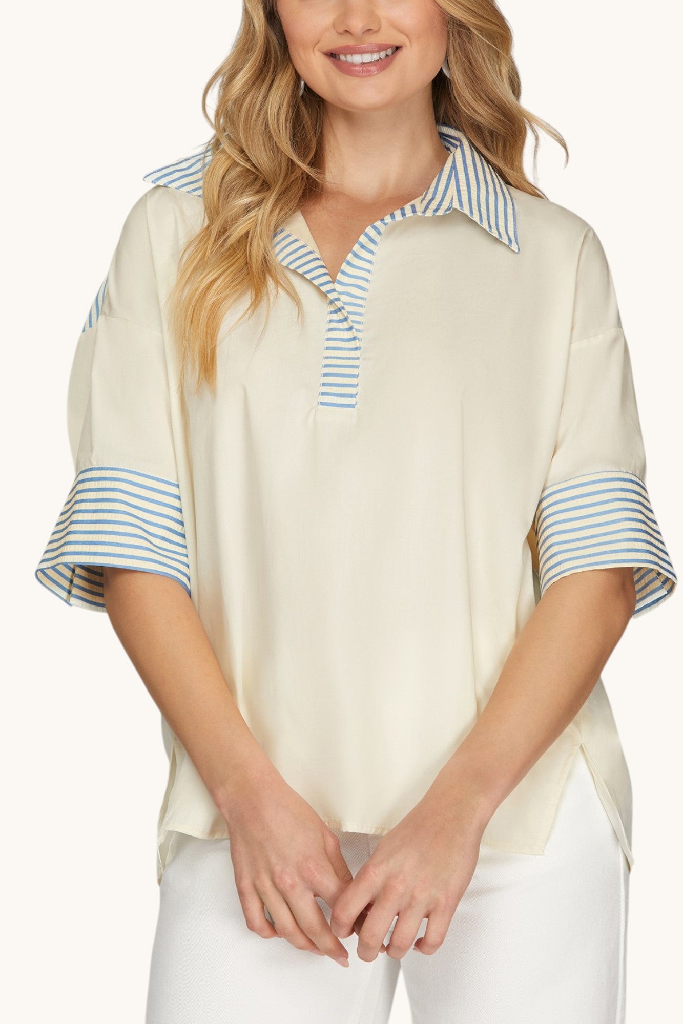 The Hamptons Oversized Striped Top