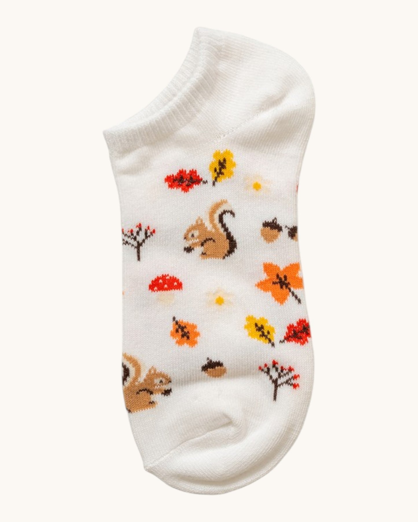 Woodland Walk Ankle Socks (Black or Ivory)