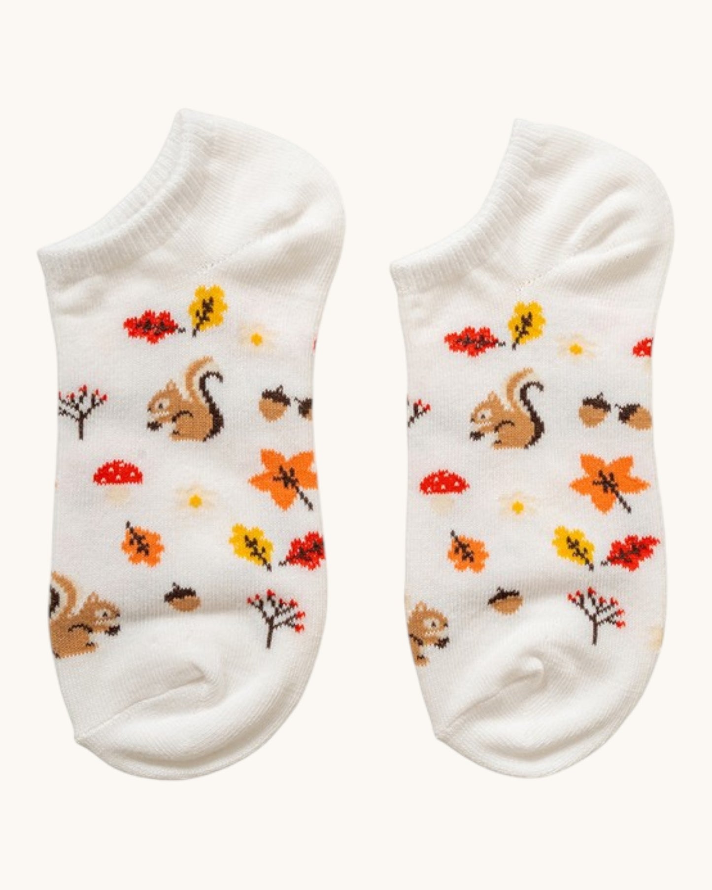 Woodland Walk Ankle Socks (Black or Ivory)