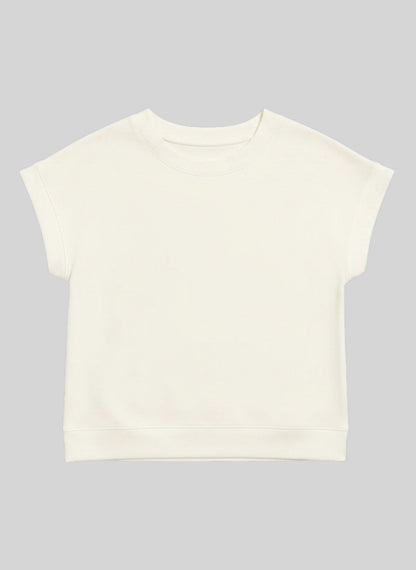 Super Soft Ivory Scuba Relaxed Tee Shirt