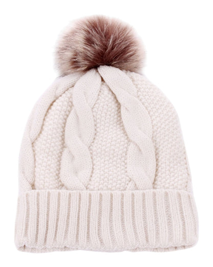 Aspen Cable Knit Pom Winter Hat