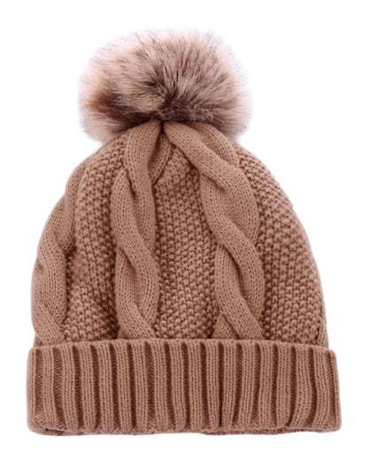 Aspen Cable Knit Pom Winter Hat