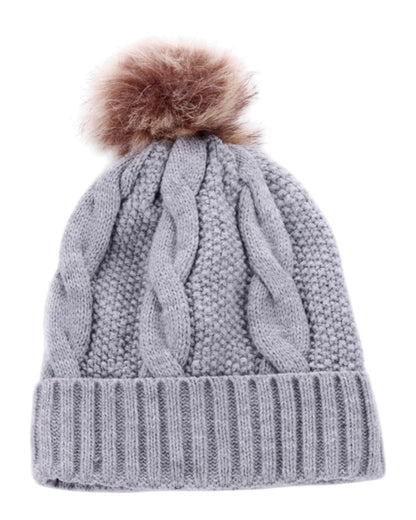 Aspen Cable Knit Pom Winter Hat