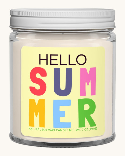 Hello Summer 7oz Soy Candle (Mango Mandarin)