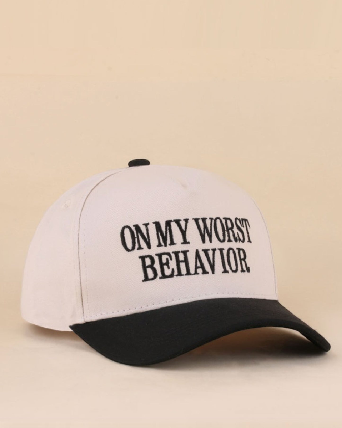 On My Worst Behavior Baseball Cap (Black or Mocha)