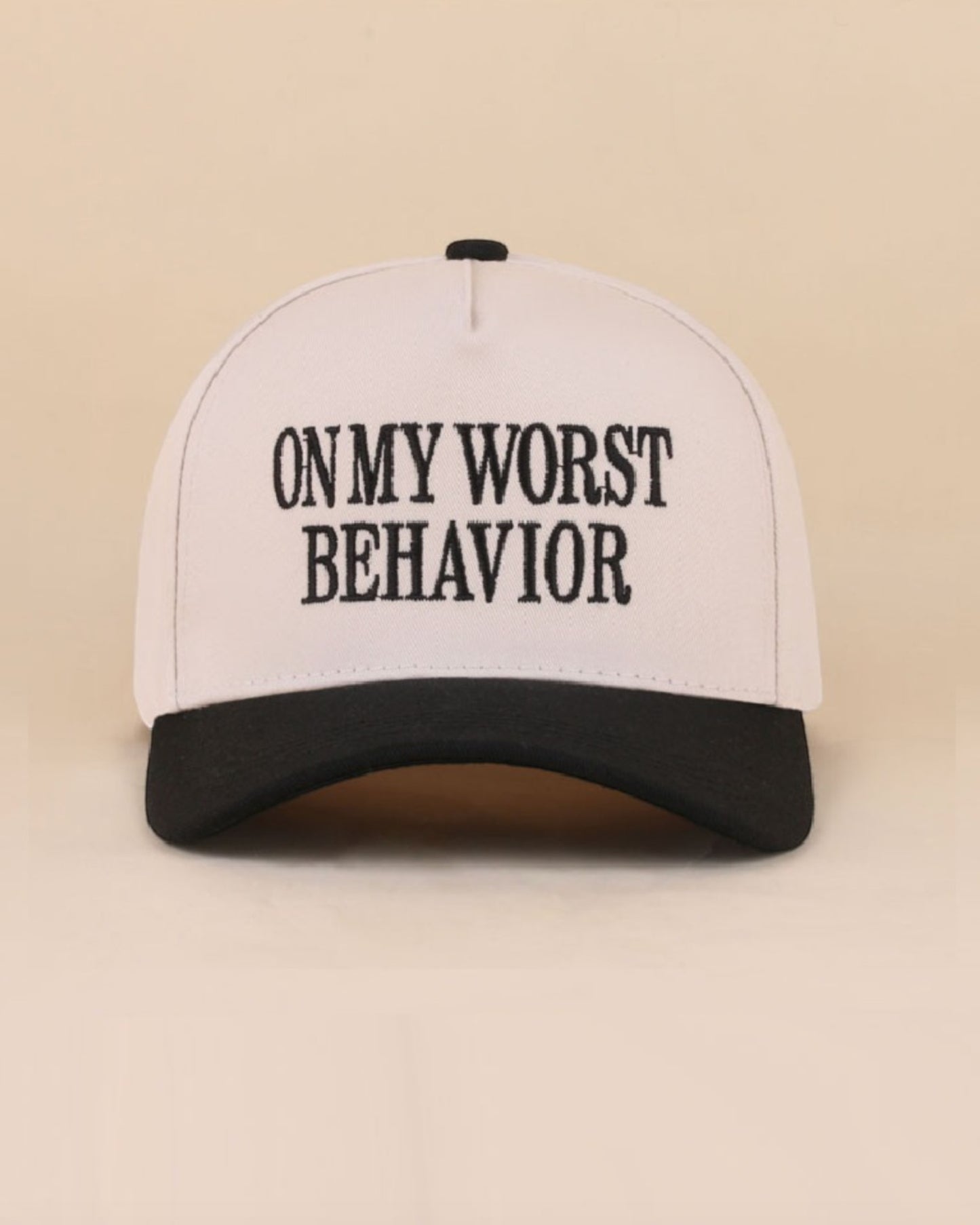 On My Worst Behavior Baseball Cap (Black or Mocha)