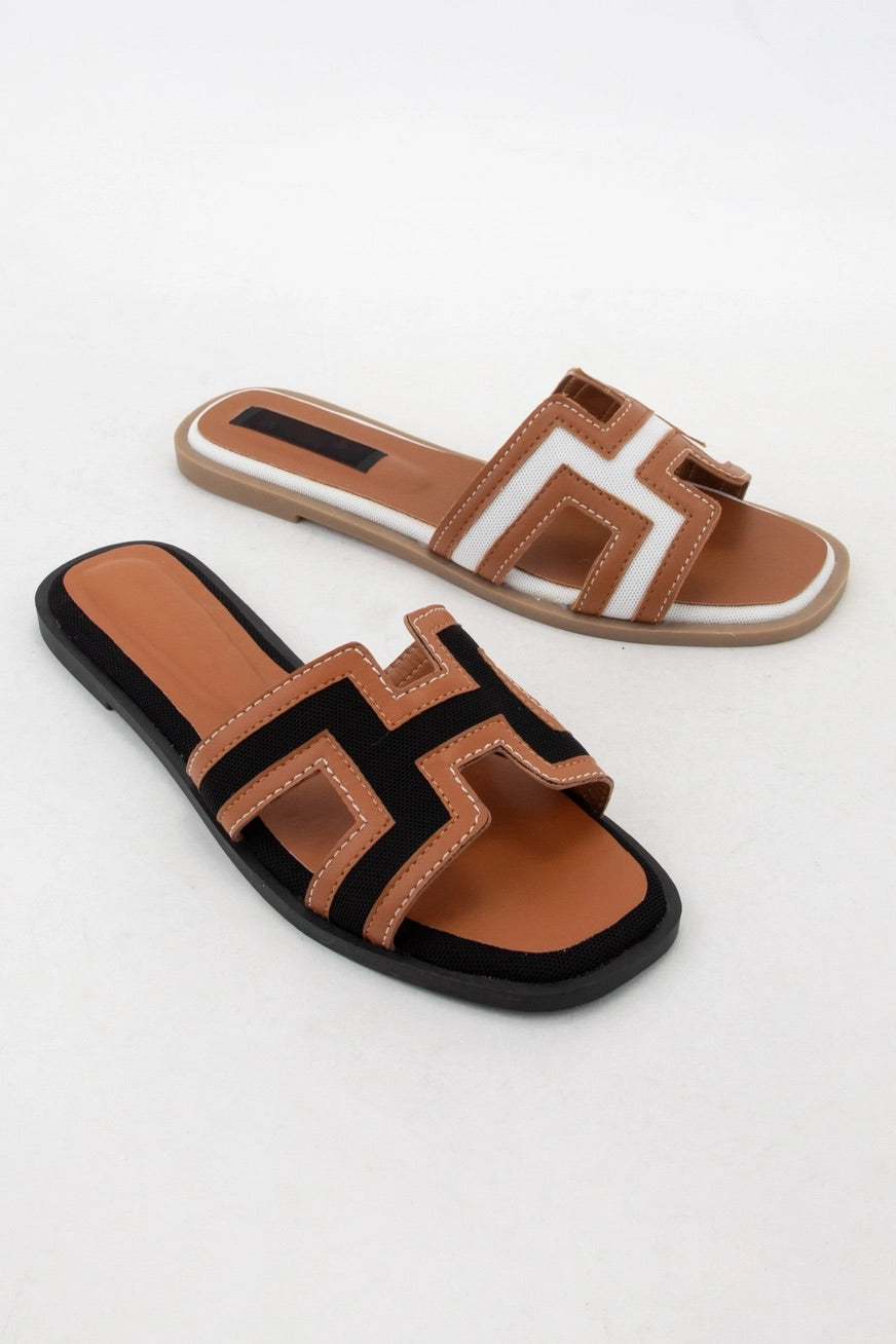 Black and Cognac Breeze Bay Sandal