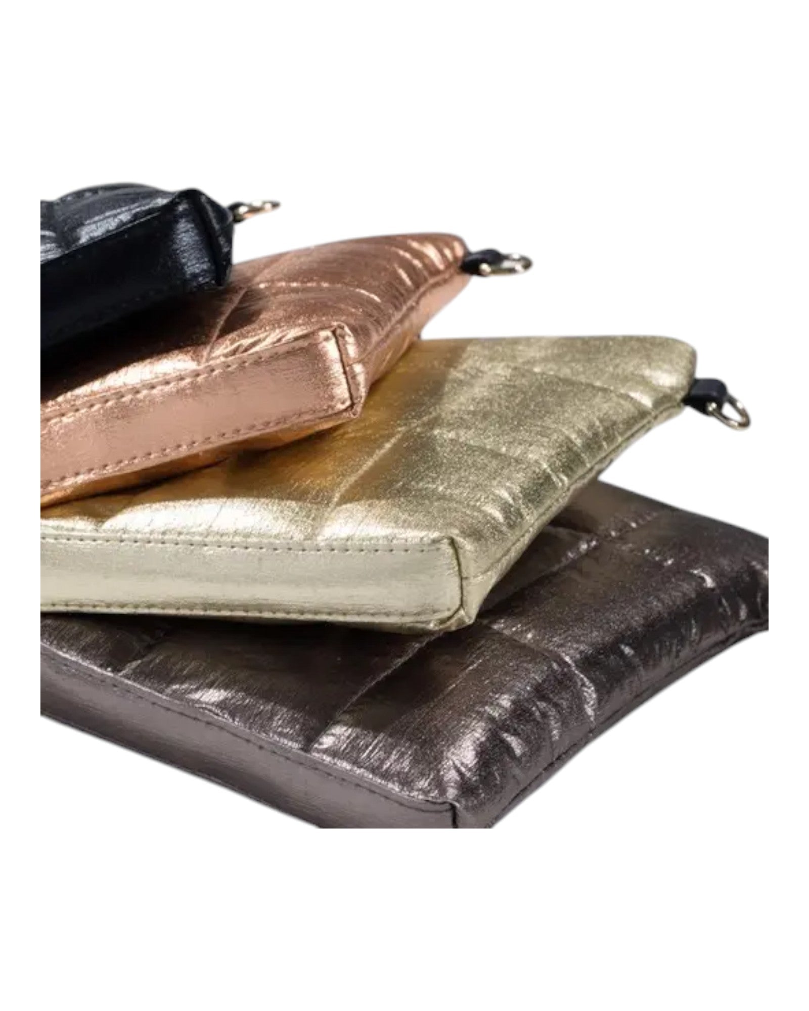 Metallic Puffer / Bubble Small Crossbody Bag