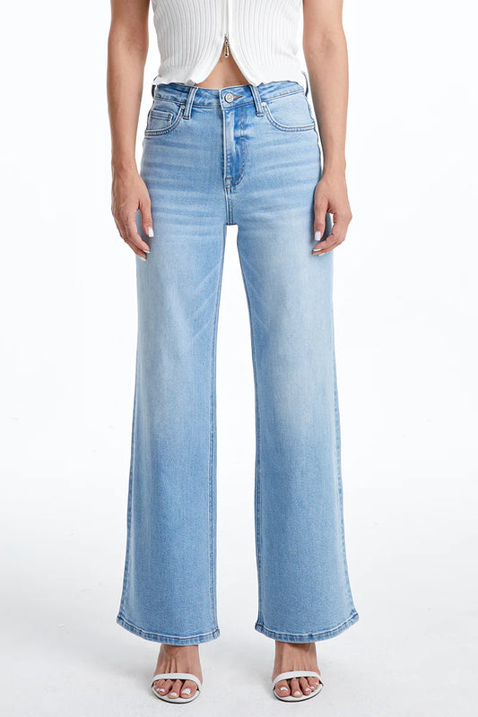 High Rise Straight Leg Stretch Jeans