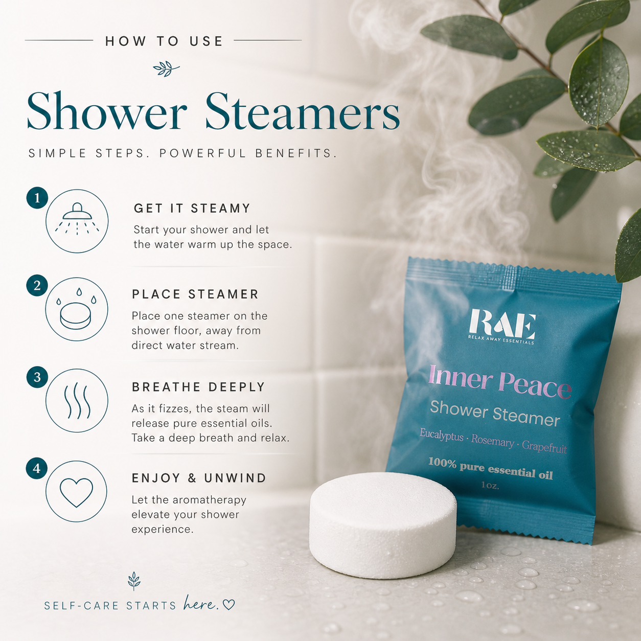 Tranquility 6-Pack Shower Steamers Gift Box