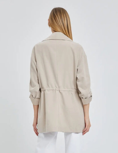 Ultra Light Beige Trench Jacket