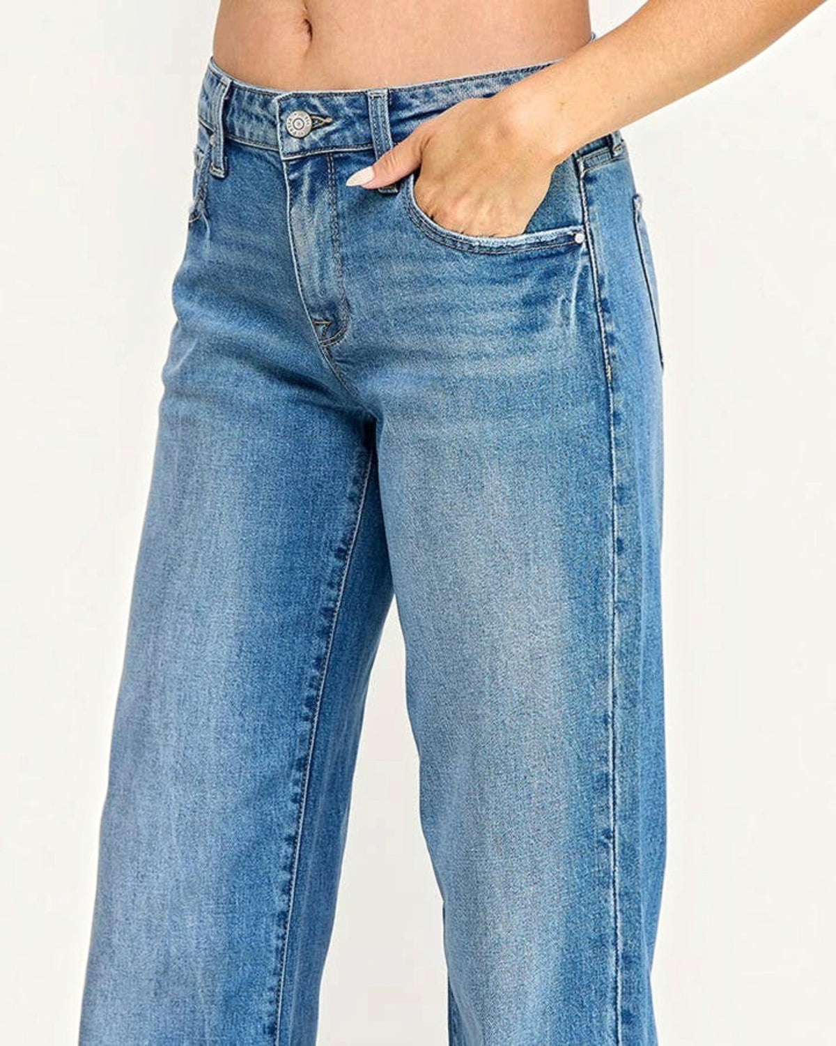 Petra 153 Mid Rise Straight Leg Vintage Stretch Jeans