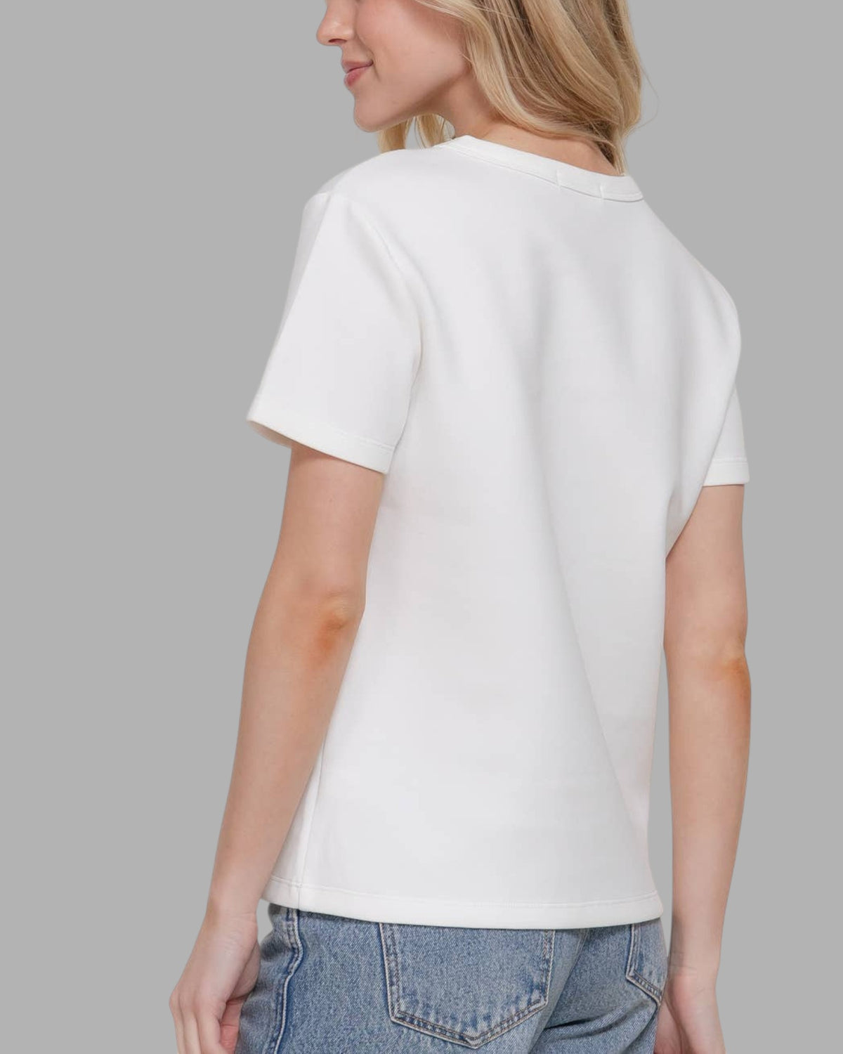 Essential Short Sleeve Jersey Tee (White)