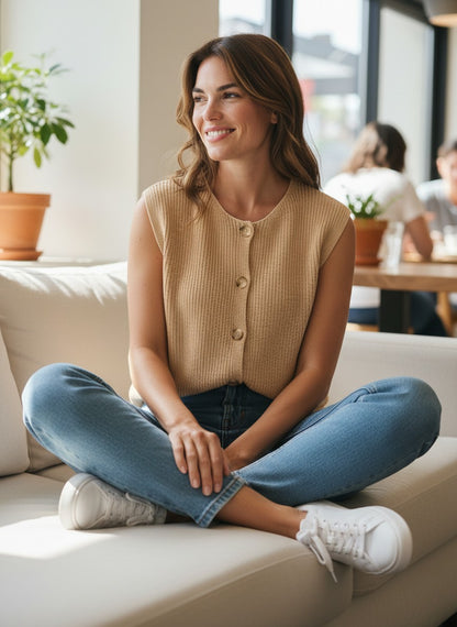 Harvest Sleeveless 100% Cotton Knit Top