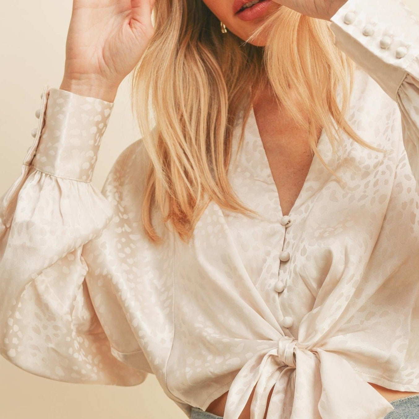 Plot Thickens Cream Blouse